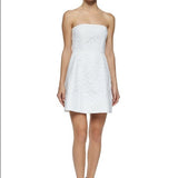 Alice + Olivia white lace cotton dress