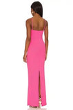 Camile Coelho pink maxi cut out dress