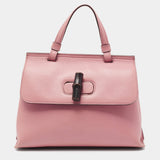 Gucci Pink Leather Small Leather Top Handle Bag