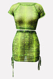 Oh polly Python Snake Print Mesh Set