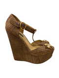 Dolce&Gabbana brown wedges with crystals