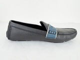 Louis Vuitton navy blue leather loafers