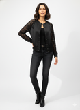 Lefon black jacket with lace detailed sleeves