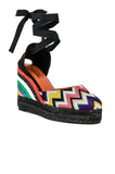 Missoni multicolored wedge sandals