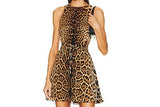 Saint Laurent leopard print mini dress