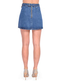 Self-Portrait High-Rise Denim Mini Skirt