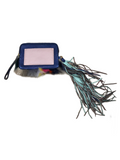 Volon multicolor feather clutch