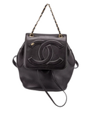 Chanel Lambskin Black  Backpack Like New