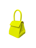 Like New Rubeus Milano Neon Lime/yellow Lizard Liza mini Bag
