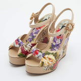 Dolce&Gabbana floral print wedges