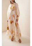 Zimmermann Tranquility Linen-Silk Floral Maxi Dress
