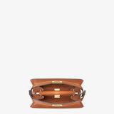 Fendi Brown Leather Mini Peekaboo Too Handle Bag