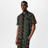 Louis Vuitton 2024 Damier short sleeve cotton knit shirt