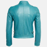 Fendi Selleria Green Leather Zip-Up Vintage Jacket