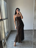 Aeffe Black Sheer long Dress