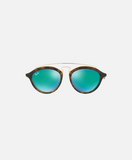 Ray Ban Gatsby Sunglasses Brown Frame, Green/Blue Mirror