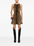 Saint Laurent leopard print mini dress