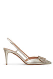 Valentino Garavani silver 90 shoes with crystal details