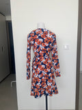 Madi With Love orange wrap around Dress