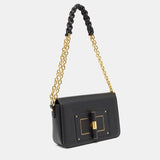 Tom Ford Black Leather Small Natalia Shoulder Bag