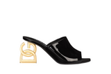 Dolce & Gabbana Crossover logo hell black mules