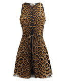 Saint Laurent leopard print mini dress