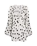 Rat & Boa Perla Ivory Polka Dot Dress