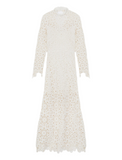 Maje Cream Crochet Guipure Lace-up Back Dress