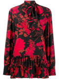 Valentino Garavani floral pleated mini dress