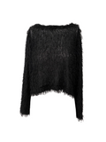 Emoda stylish black fringe top
