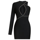 NBD Nevaeh black cut out mini dress