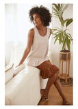 Lou Lou Brown Midi Frill Skirt