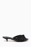 Dolce&Gabbana knot twist python leather black heel sandals