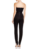 Alice + Olivia Berna embellished bustier wide leg jumpsuit