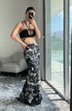 Roberto Cavalli black and white long Skirt