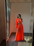 Bronx & Banco coral gown long Dress
