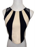 Elisabetta Franchi black and beige back sleeveless top