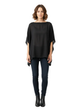 Ioanna Kourbela black oversized sheer top