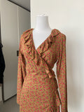 Madi With Love brown wrap around Dress