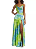Bronx & Banco Leo Satin Printed Gown