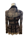 Burberry multicolored blouse with black tank top