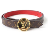 Louis Vuitton calfskin monogram reversible belt