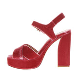 Tory burch jaipur velvet pink Loretta heels