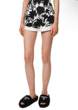 Prada black and white Floral print shorts