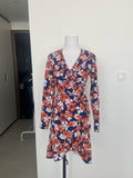 Madi With Love orange wrap around Dress