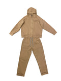 Brunello Cucinelli Brown hooded jacket and joggers set