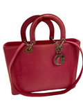 Dior Lady Dior Pink snake skin Large bag