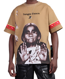 Asia st 71 Brown print t shirt oversized