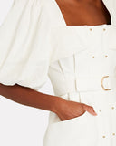 Acler Lovell Belted Puff Sleeve Mini Dress