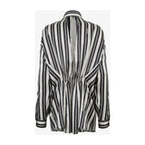 Fendi Stripped Silk Dress With Cut-Out Detail